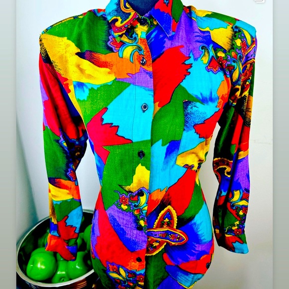 🔥🔥SOLD🔥🔥Vintage Take Away Colorful Shirt - Picture 3 of 4